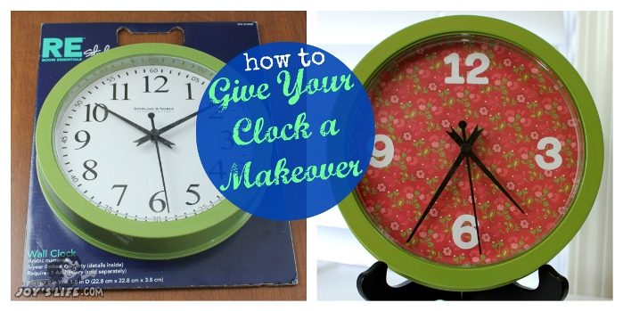 How to Give Your Clock a Makeover at www.joyslife.com - Silhouette Clock face download too!