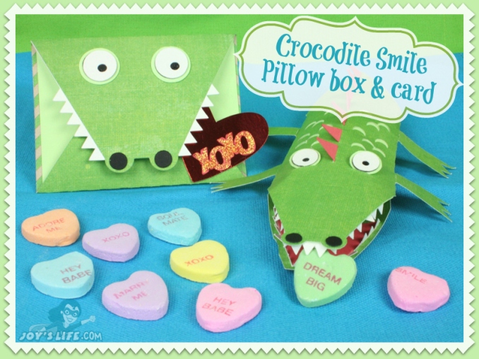 Crocodile Smile Pillow Box & Card at www.joyslife.com