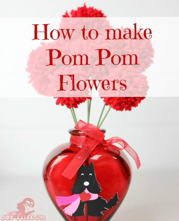 How to Make Pom Pom Flowers at www.joyslife.com