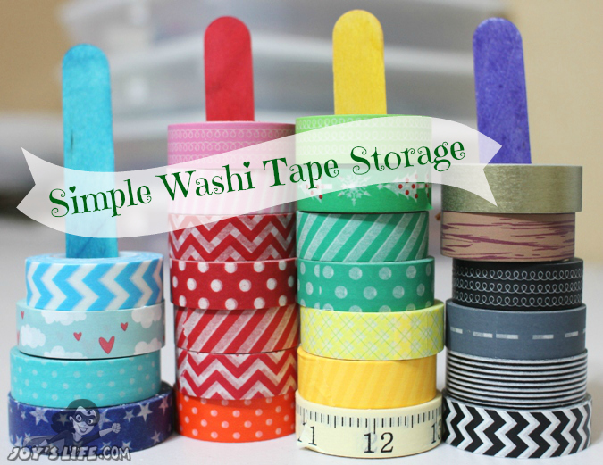 Craft stick washi tape holders and Washi Projects - www.joyslife.com