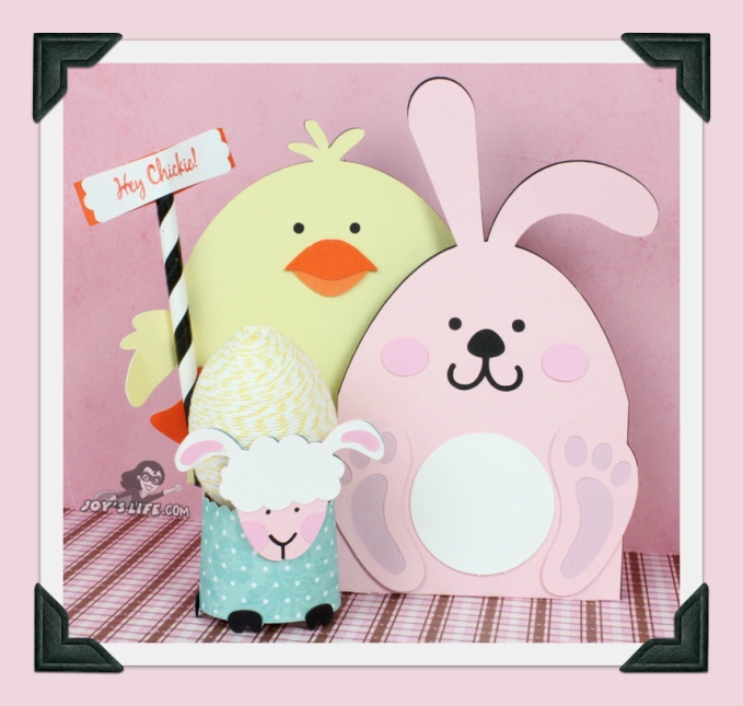 Rabbit, Lamb, Penguin and Duck egg holder designs. By Digital Gems