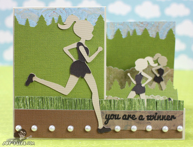 Running Inspired Side Stair Step Card at www.joyslife.com