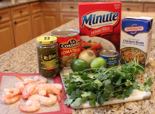 Shrimp with Green Chile Rice #LOVEEVERYMINUTE