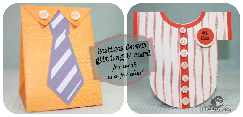 Button Down Gift Bag & Card at www.joyslife.com