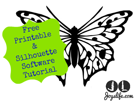 Free Butterfly Printable & How to Use with Silhouette Software