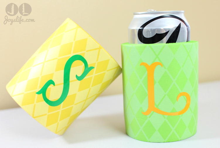 Create Personalized Can Koozies with Vinyl & the Cricut