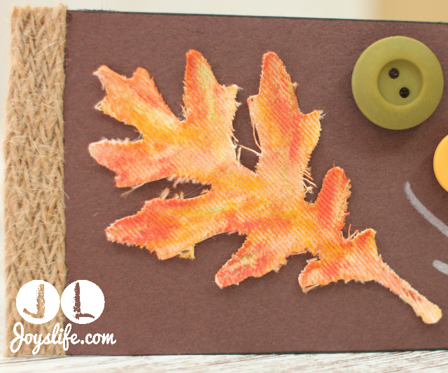 Fall Leaf Thanksgiving Place Card – Faber Castell Design Memory Craft Team Post