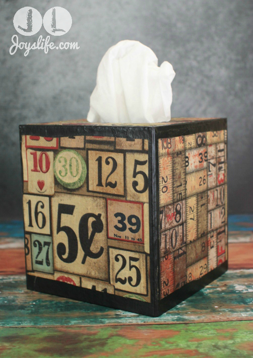 Tim Holtz Fabric Mod Podge Tissue Box