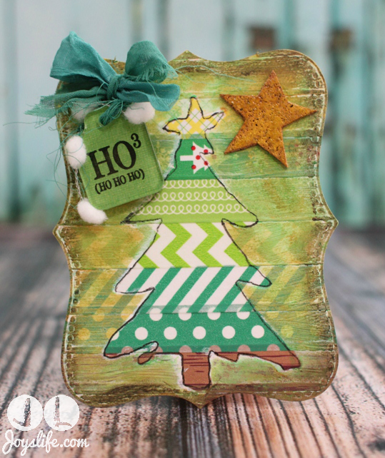 Christmas Tree Tag with Joys Life Stamps #Christmas