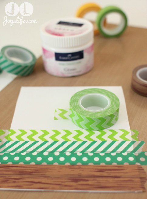 washi tape strips on paper
