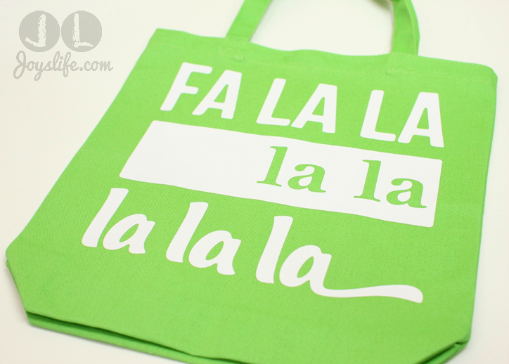 FaLaLa Iron On #Vinyl #Christmas Bag