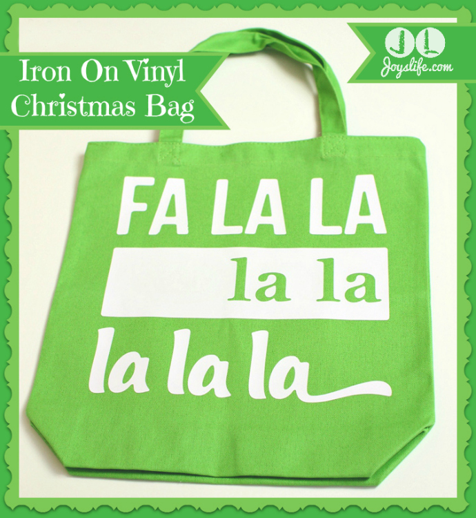FaLaLa Iron On Vinyl Christmas Bag