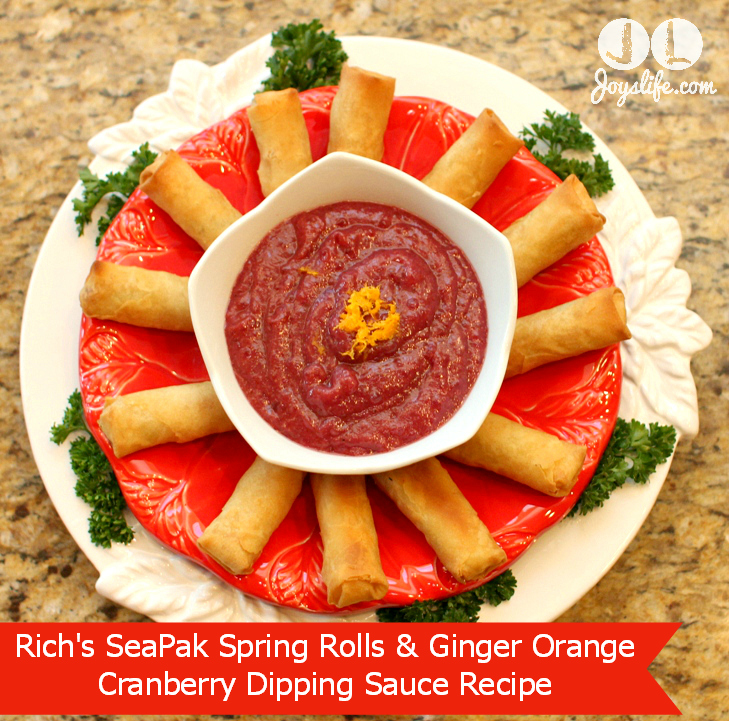 Rich's SeaPak Spring Rolls & Ginger Orange Cranberry Dipping Sauce Recipe #PakTheParty #PakTheParty #shop #cbias