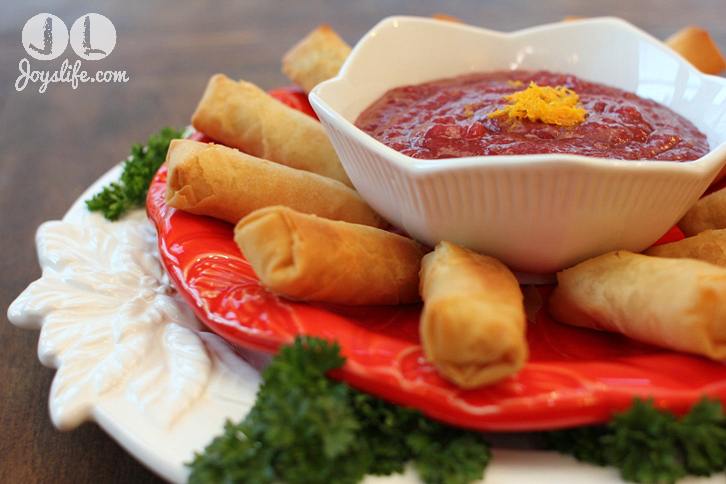 SeaPak Shrimp Spring Rolls Holiday Appetizers & Ginger Orange Cranberry Dipping Sauce