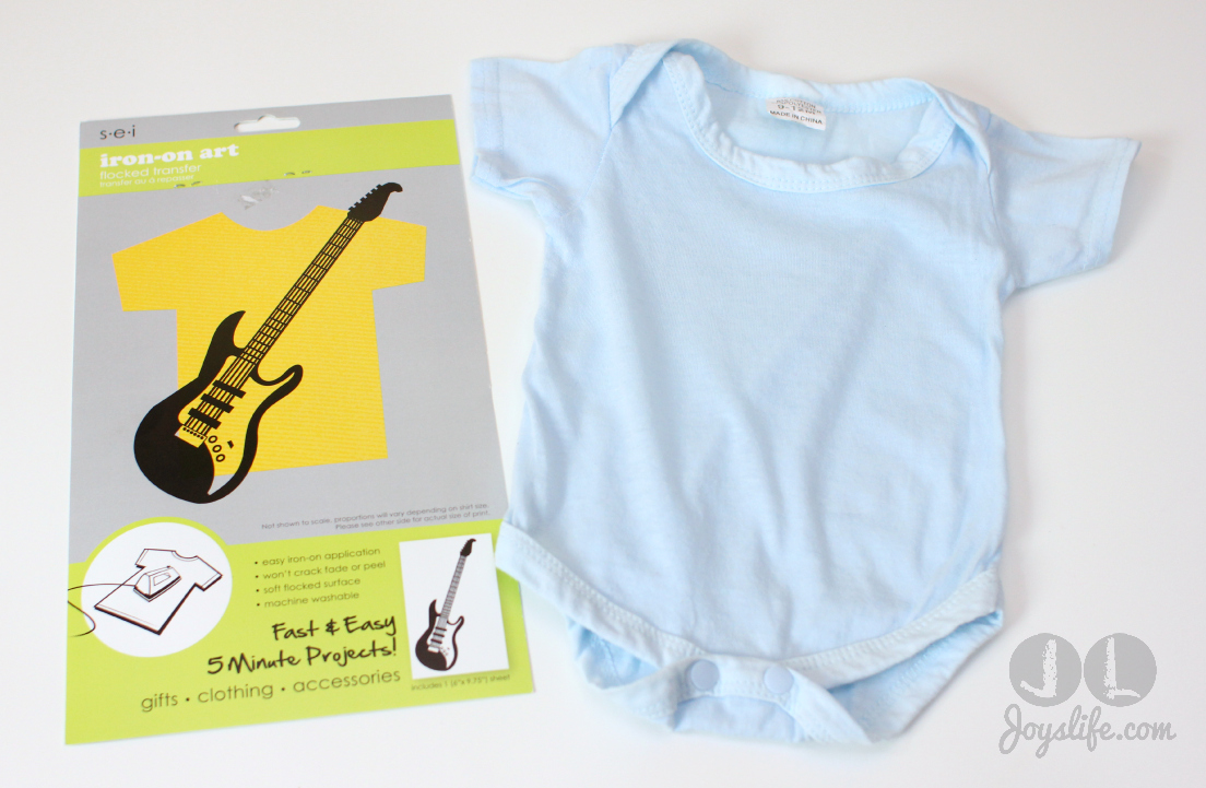 You Rock Baby Iron On Guitar Baby Onesie #SEI #Guitar #Baby #Onesie #DIY