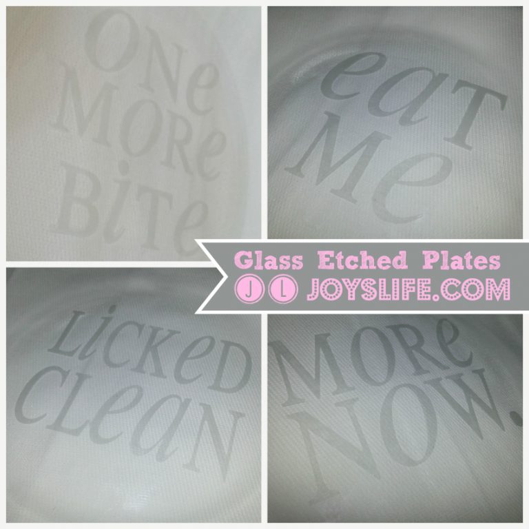Make Funny Glass Etched Dessert Plates for Gifts