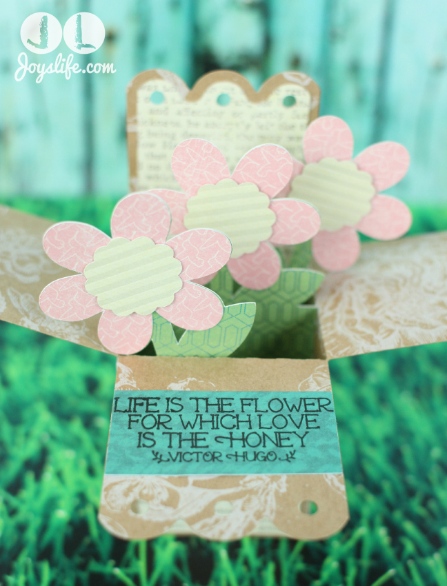 3D Pop Up Flower Card #SEI #SilhouetteCameo #LoriWhitlock #SVG #JoysLifeStamps