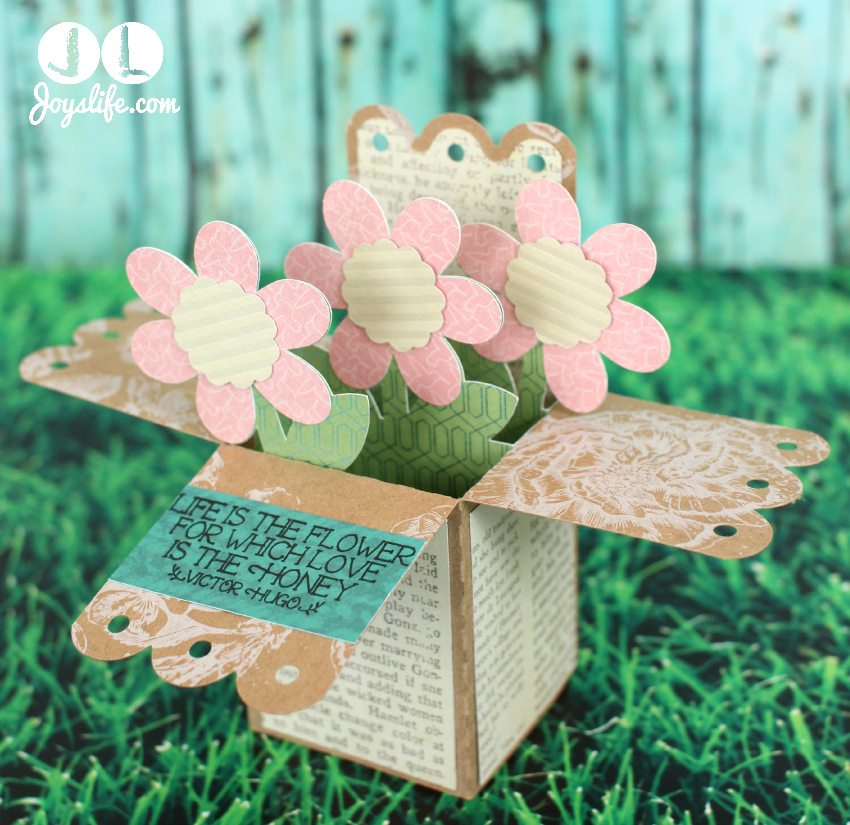 3D Pop Up Flower Card #SEI #SilhouetteCameo #LoriWhitlock #SVG #JoysLifeStamps