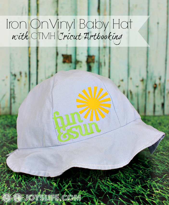 Heat transfer Iron On vinyl baby hat with Cricut Artbooking