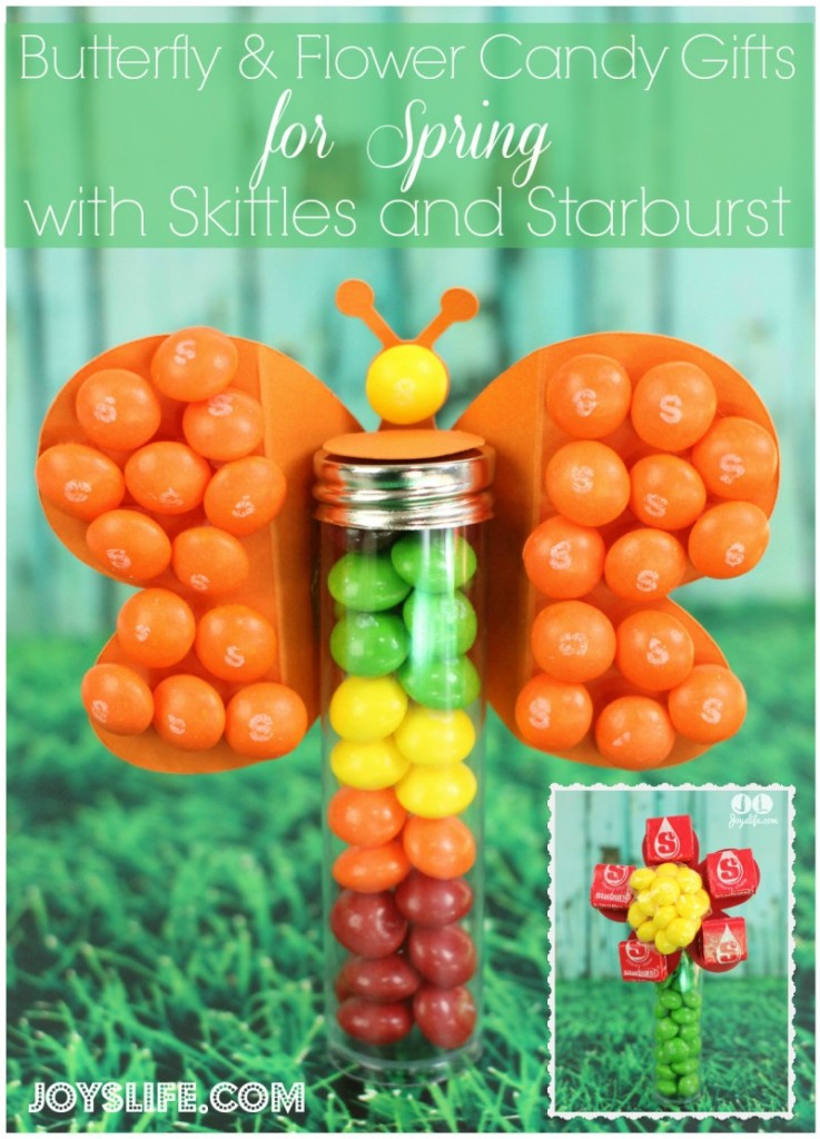 Butterfly & Flower Candy Gifts for Spring with Skittles and Starburst