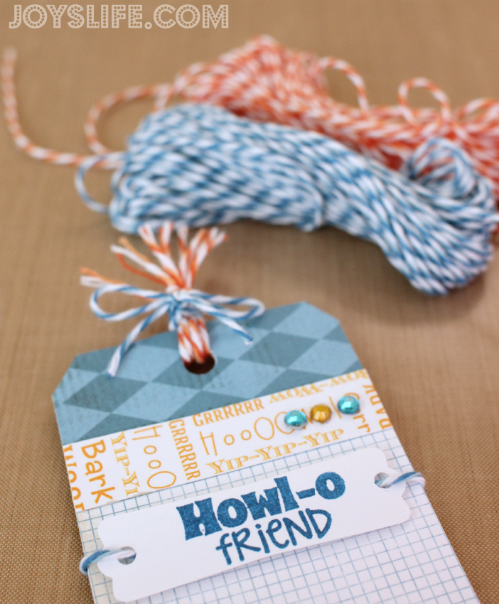 Howl-O Friend Puppy Gift Tag #GiftTag #crafts #trendyTwine #joyslifestamps #EnglishMastiff