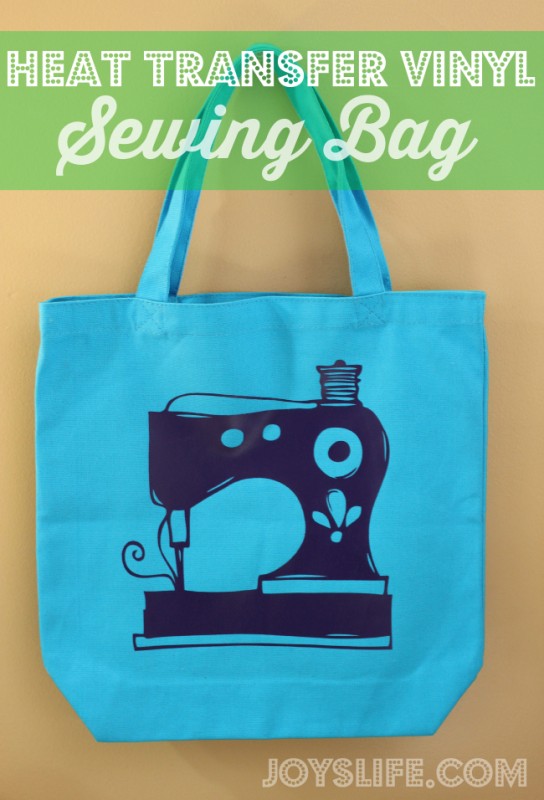 Heat Transfer Vinyl Sewing Bag #vinyl #sewing #joyslife #ironon