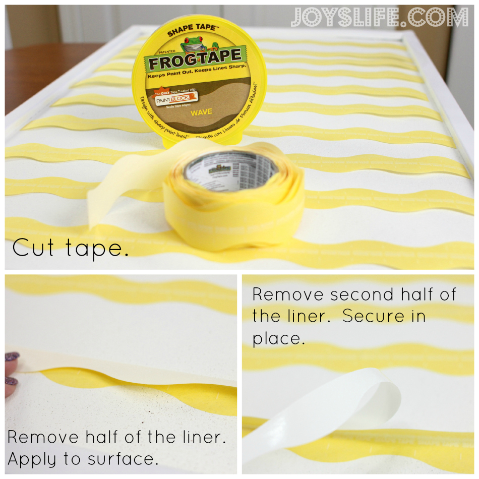 Cork Bulletin Board Makeover using FrogTape® Shape Tape™ #ShapeTape #ad #corkboard #diy #makeover