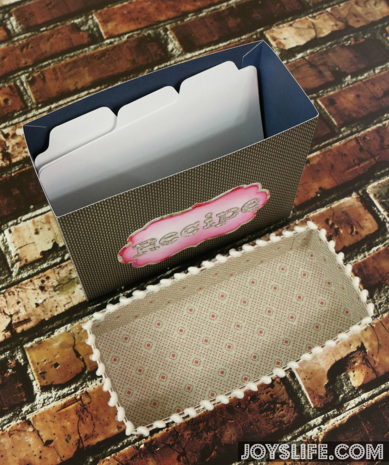 Paper Recipe Box with SEI #SEI #SilhouetteCameo #recipebox