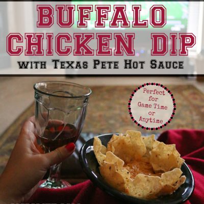 Buffalo Chicken Dip Recipe with Texas Pete Hot Sauce #TexasPete #ad #footballfood #recipe