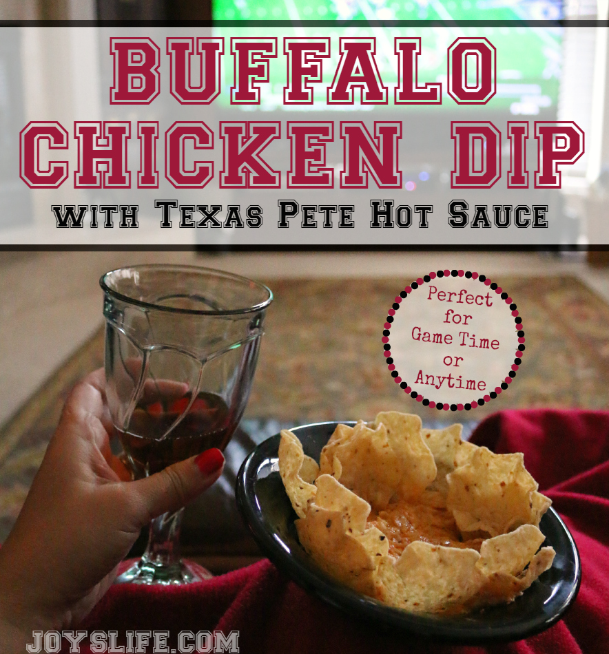 Buffalo Chicken Dip Recipe with Texas Pete Hot Sauce #TexasPete #ad #footballfood #recipe