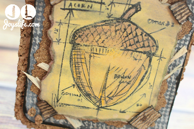 Cork Acorn Fall Decor with Faber Castell #fabercastell #designmemorycraft #timholtz #fall