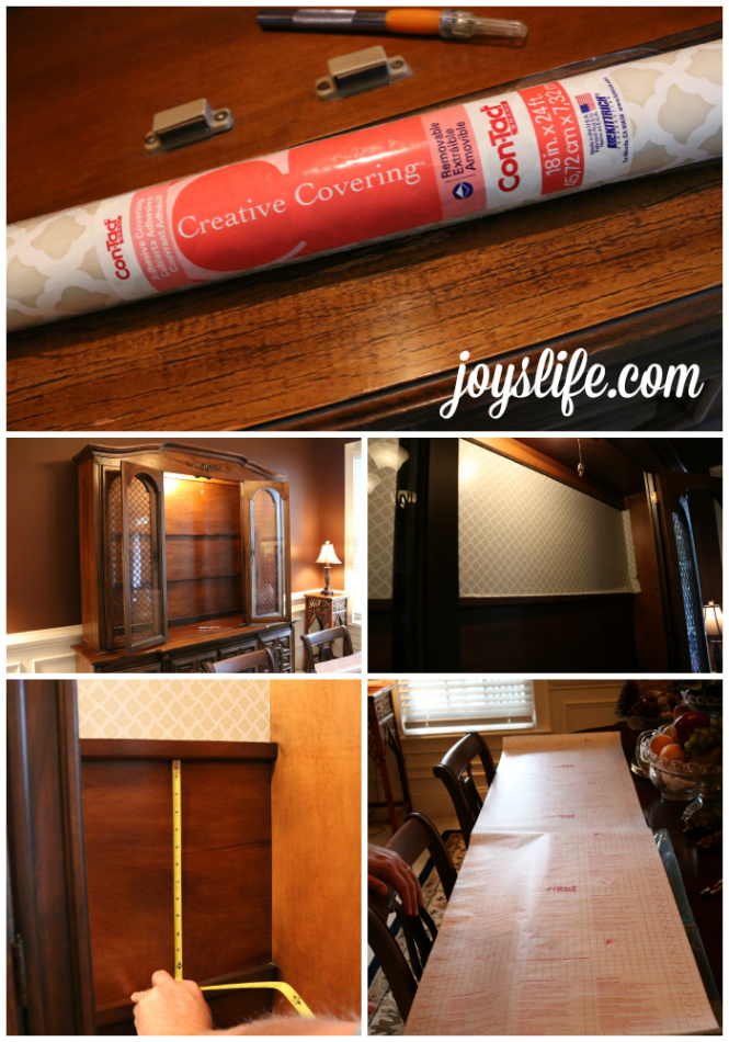 Inexpensive & Fast China Cabinet Makeover #SparklySavings #CollectiveBias #shop