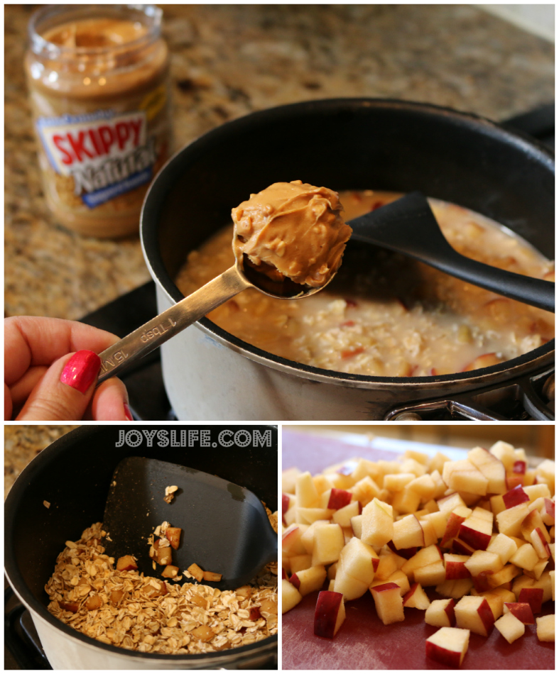 Peanut Butter Apple Spice Oatmeal Recipe + Giveaway #peanutbutter #recipe #breakfast