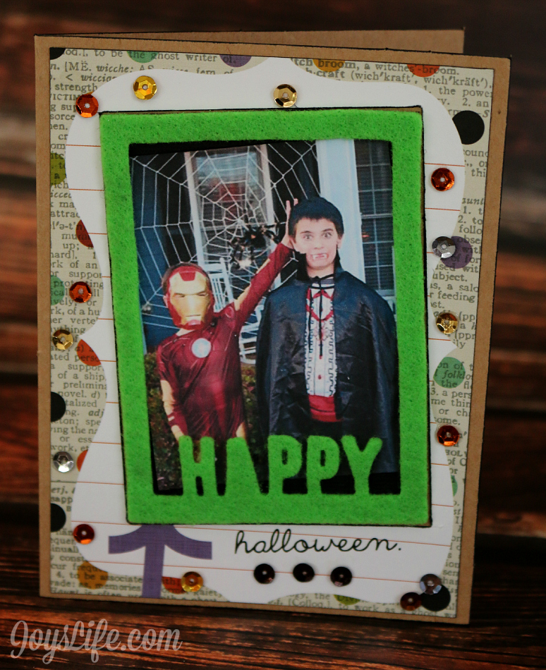 Happy Halloween Photo Card with Craftwell Cut 'N Boss & Teresa Collins #Halloween #Craftwell #TeresaCollins #CutNBoss #SimpleStories #card
