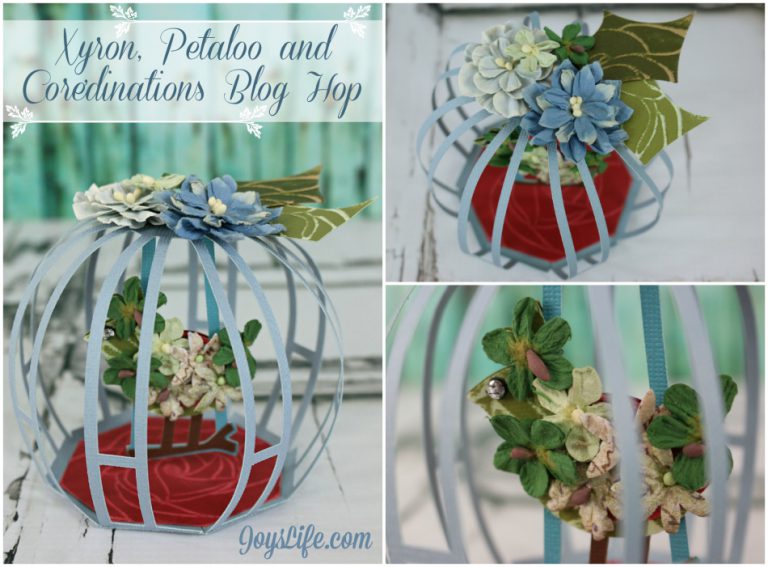 3D Cardstock Floral Birdcage with Xyron, Petaloo and Core'dinations #Xyron #Petaloo #Coredinations #SVGCuts