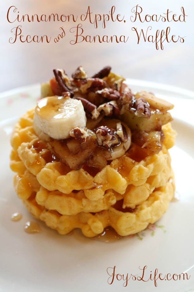 Cinnamon Apple, Roasted Pecan & Banana Frozen Breakfast Waffles #4MoreWaffles #shop