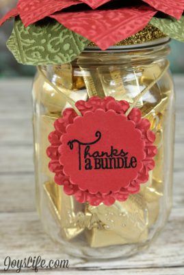 Poinsettia Mason Jar Topper with Spellbinders &amp; Xyron – Joy's Life