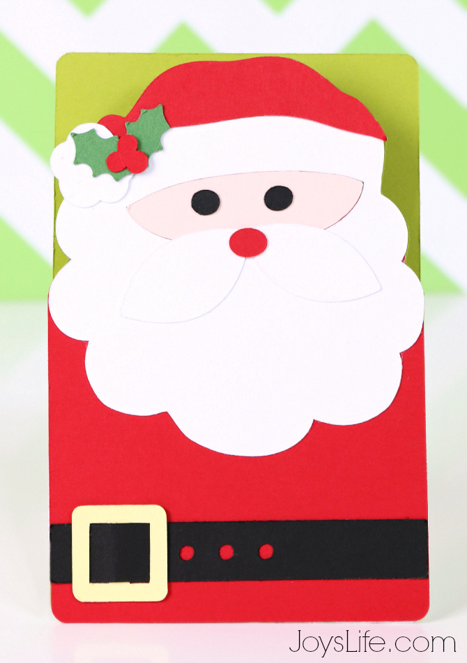 Quick & Easy Santa Card #Xyron #SilhouetteCameo #SilhouetteCameo2 #Christmas #Santa #30DaysOfXyron