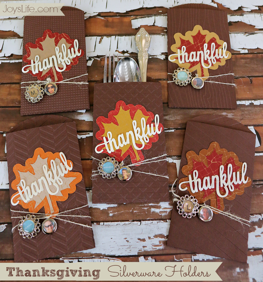 Thanksgiving Silverware Holders with Epiphany Crafts #Thanksgiving #EpiphanyCrafts #Tablescape #cutnboss #xyron