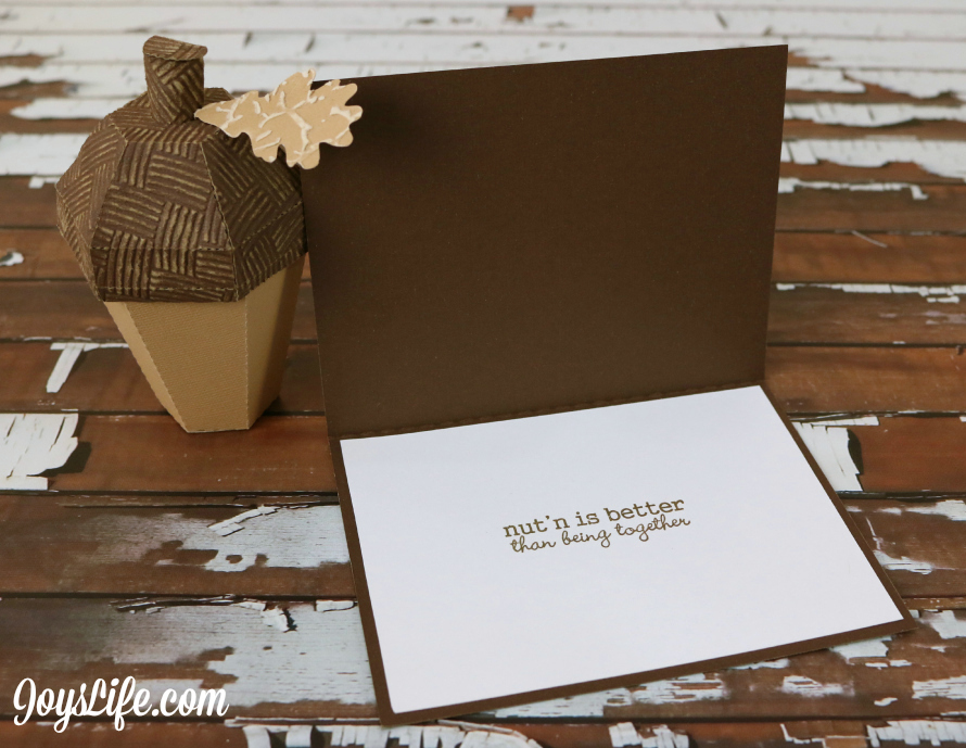 3D Acorn Box and Card #Coredinations #SilhouetteCameo #3d #Acorn #JoysLifeStamps