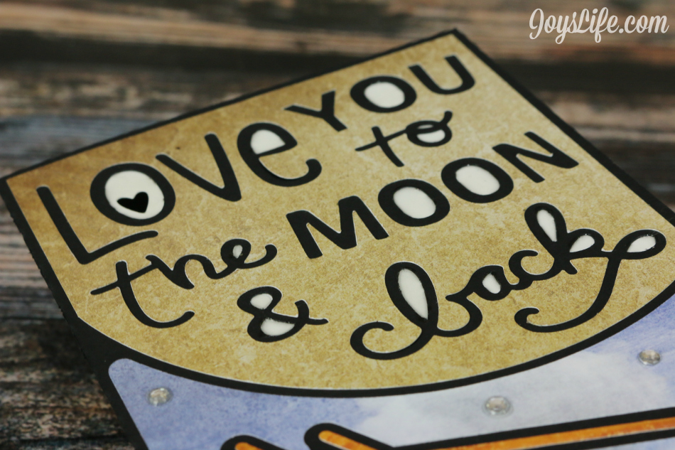 Love You to the Moon Card - Xyron & Paper House Blog Hop #Xyron #PaperHouse #SVGCuts #SilhouetteCameo