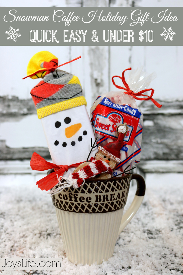 Snowman Coffee Holiday Gift Idea – Quick Easy & Under $10 – Joy's Life