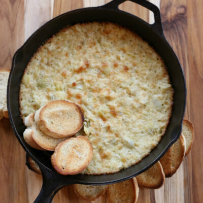 Delicious, Fast & Easy Hot Artichoke Dip Recipe #MustHaveMayo #ad #recipe