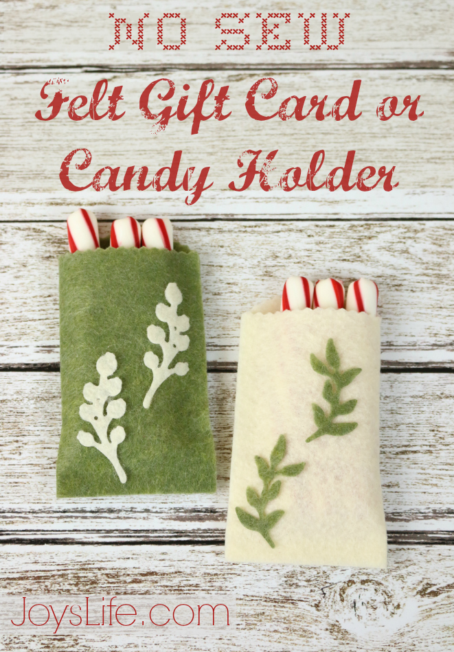 No Sew Felt Gift Card or Candy Holder with Cut’N’Boss
