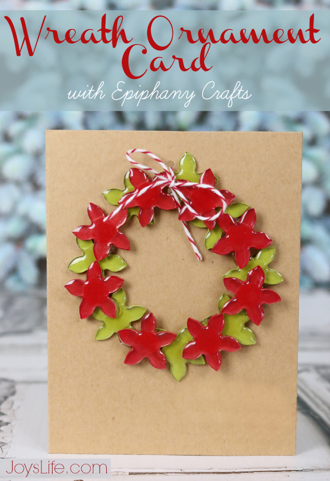 Wreath Ornament Card with Epiphany Crafts #EpiphanyCrafts #Christmas #Wreath #Ornament #crafts