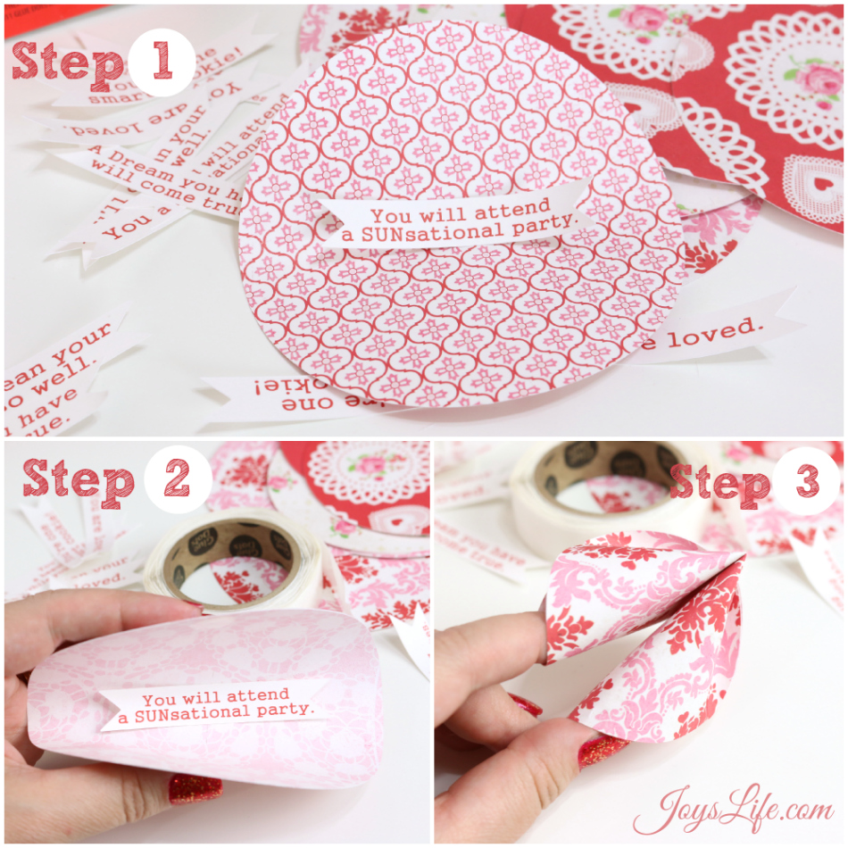 Valentine's Day Party Ideas & Paper Fortune Cookie Tutorial #CapriSunParties #Ad #SilhouetteCameo