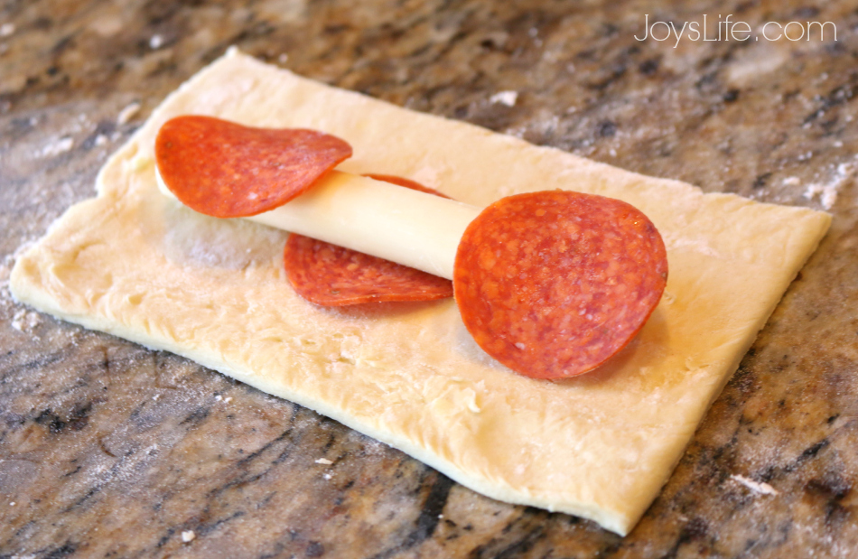 Easy Puff Pastry Pizza Sticks with Crystal Farms Cheese #CrystalFarmsCheese Dierections #giveaway #LeCreuset