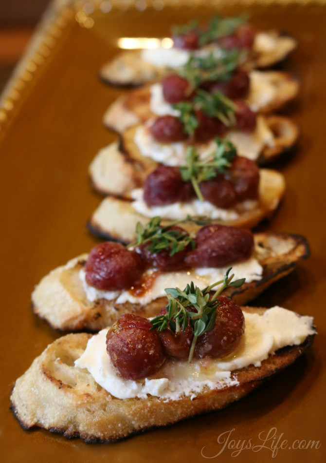 msg 4 21+ Estancia Cabernet Sauvignon paired with Roasted Grapes & Ricotta on Grilled Bread #ArtOfEntertaining #Ad