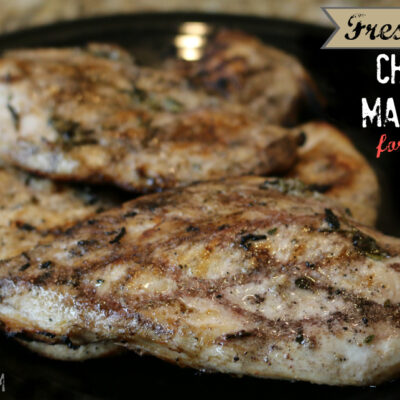 Fresh Herb Chicken Marinade for Grilling #KettlemanKicksAsh #ad