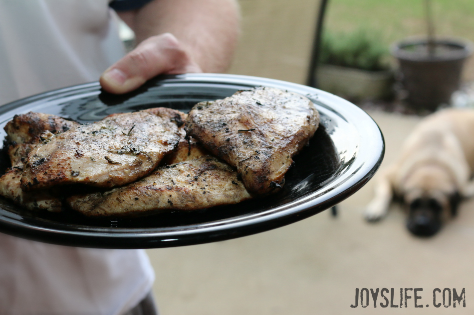 Fresh Herb Chicken Marinade for Grilling #KettlemanKicksAsh  #ad